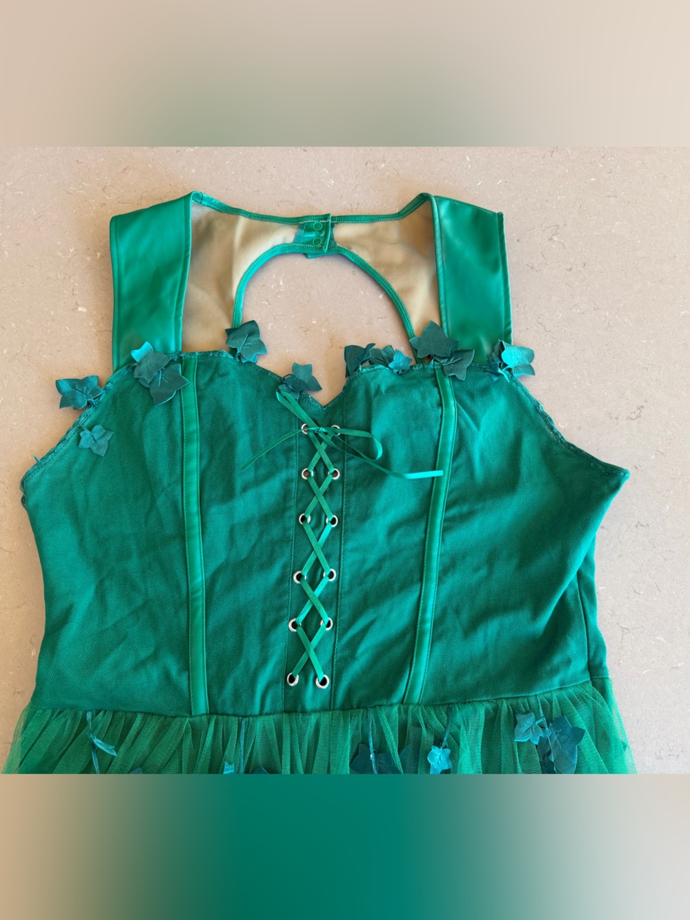 DC Poison Ivy Costume Dress XL Spirit Halloween Cosplay Comics Goth Adult 14-16 - Picture 12 of 16
